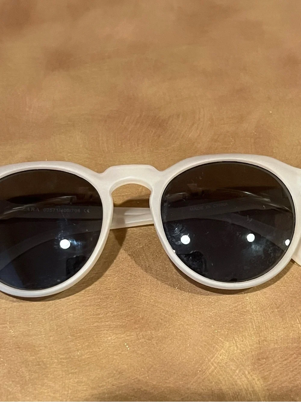 ZARA Round Polarized Durable Plastic Sunglasses ;Used